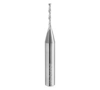 sourcing map Spiral Router Bit 1/16" Cut Dia 2 Flutes Up Cut End Mill Bits Milling Cutter for Wood Carving Engraving (1/4" Shank 1/2" Cut Length 2" Long 30 Degree Helix HRC49-51)