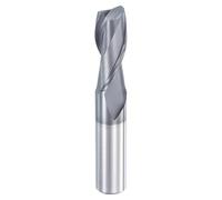 sourcing map Spiral Router Bit, 1/2" Cut Dia. Up Cut 2-Flute Solid Carbide End Mill with 1/2" Shank for CNC Wood Carving Engraving, 1-1/4" Cut Length, AlTiN Coated