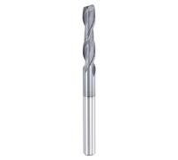 sourcing map Spiral Router Bit, 1/4" Cut Dia. Up Cut 2-Flute Solid Carbide End Mill with 1/4" Shank for CNC Wood Carving Engraving, 1-1/8" Cut Length, AlTiN Coated