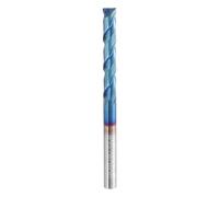 sourcing map Spiral Router Bit 1/8" Cut Dia 2 Flutes Up Cut Nano Blue Coated End Mill Bits Milling Cutter for Wood (1/8" Shank 7/8" Cut Length 1-3/4" Long 30 Degree Helix HRC64-65)
