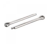 sourcing map Split Cotter Pin, 3mm x 25mm 316 Stainless Steel Clip Fastener Fitting for Automotive, Mechanics, Silver Tone, 5Pcs