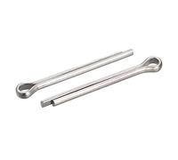 sourcing map Split Cotter Pin, 3mm x 25mm Stainless Steel Clip Fastener Fitting for Automotive, Mechanics, Silver Tone, 60Pcs