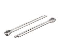sourcing map Split Cotter Pin, 3mm x 30mm Stainless Steel Clip Fastener Fitting for Automotive, Mechanics, Silver Tone, 90Pcs