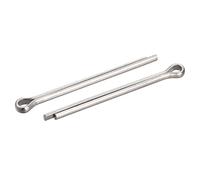 sourcing map Split Cotter Pin, 3mm x 50mm Stainless Steel Clip Fastener Fitting for Automotive, Mechanics, Silver Tone, 15Pcs