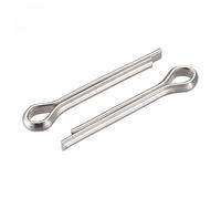 sourcing map Split Cotter Pin, 4mm x 25mm Stainless Steel Clip Fastener Fitting for Automotive, Mechanics, Silver Tone, 15Pcs