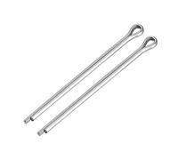 sourcing map Split Cotter Pin - 4mm x 70mm 304 Stainless Steel 2-Prongs Silver Tone Fastener Clip Key 2Pcs