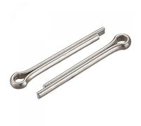 sourcing map Split Cotter Pin, 5mm x 40mm Stainless Steel Clip Fastener Fitting for Automotive, Mechanics, Silver Tone, 5Pcs