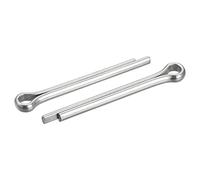 sourcing map Split Cotter Pin, 5mm x 45mm Stainless Steel Clip Fastener Fitting for Automotive, Mechanics, Silver Tone, 15Pcs