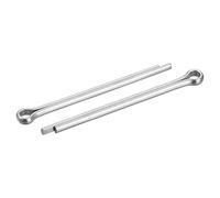 sourcing map Split Cotter Pin, 5mm x 70mm Stainless Steel Clip Fastener Fitting for Automotive, Mechanics, Silver Tone, 15Pcs