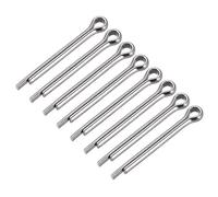 sourcing map Split Cotter Pin - 6mm x 50mm 304 Stainless Steel 2-Prongs Silver Tone Fastener Clip Key 8Pcs