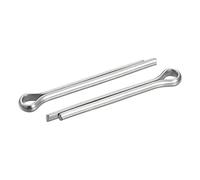 sourcing map Split Cotter Pin, 6mm x 70mm Stainless Steel Clip Fastener Fitting for Automotive, Mechanics, Silver Tone, 2Pcs