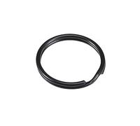 sourcing map Split Key Ring 1.2x20mm Open Jump Connector for Lanyard Zipper Handbag, Electrophoretic Paint Iron, Pack of 10