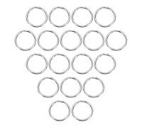 sourcing map Split Key Rings, 1.4mm Thick 20mm OD 304 Stainless Steel Open Jump Ring Solid Keychain Loop Buckle for Keychains Car Key Hanging, 40pcs