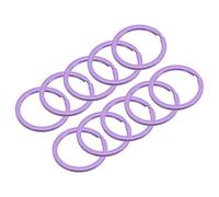 sourcing map Split Keychain Rings, 30mm/1.2inch Round Flat Key Holder for Keys Organization, Decoration, Carbon Steel, Purple, 24Pcs