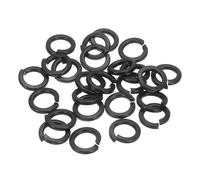 sourcing map Split Lock Washer, M10 304 Stainless Steel Spring Lock Washer 25pcs, Black