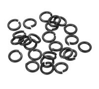 sourcing map Split Lock Washer, M6 304 Stainless Steel Spring Lock Washer 25pcs, Black