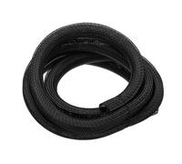 sourcing map Split Sleeve Wire Loom 1-1/2" 10Ft Black Self Wrapping Braided Sleeve UL94-V2 Fireproof PET Sleeving for Automotive, Home Cable Management
