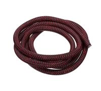 sourcing map Split Sleeve Wire Loom 1/2" 10Ft Black/Red Self Wrapping Braided Sleeve UL94-V2 Fireproof PET Sleeving for Automotive, Home Cable Management