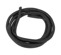 sourcing map Split Sleeve Wire Loom 1/2" 9.84Ft Black Self Wrapping Braided Sleeve UL94-V2 Fireproof PET Sleeving for Automotive, Home Cable Management