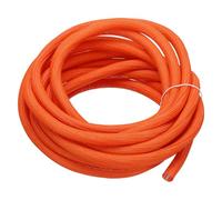 sourcing map Split Sleeve Wire Loom 3/8" 25Ft Orange Self Wrapping Braided Sleeve UL94-V2 Fireproof PET Sleeving for Automotive, Home Cable Management