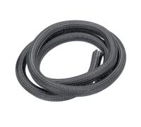 sourcing map Split Sleeve Wire Loom 5/8" 5Ft Grey Self Wrapping Braided Sleeve UL94-V2 Fireproof PET Sleeving for Automotive, Home Cable Management