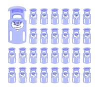 sourcing map Spring Cord Locks Plastic Single Hole Toggle Stopper Drawstring Cord Stops Fastener for Shoelaces Paracord Bags Clothing DIY Projects, Dark Purple, Pack of 30