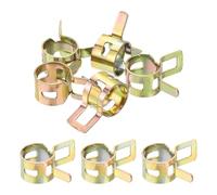 Sourcing Map Spring Hose Clamp, 10mm ID, Pack of 5, Gold