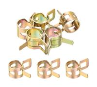 Sourcing Map Spring Hose Clamp, 9mm ID, Pack of 5, Gold