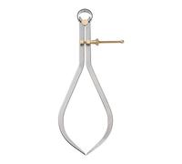 sourcing map Spring Joint Caliper 10 inch / 250mm Steel Spring Outside Caliper with Brass Fulcrum for Wood Turning Lathe Work