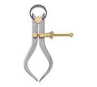 sourcing map Spring Joint Caliper 4 inch / 100mm Steel Spring Outside Caliper with Brass Fulcrum for Wood Turning Lathe Work