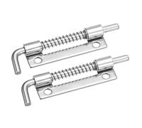 sourcing map Spring Loaded Latch Pin, 2Pcs 3.35" - 304 Stainless Steel Spring Latch, Right-Handed with Hole Locked Spring Loaded for Distribution Box Electrical Cabinet (Silver)