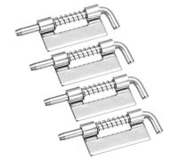 sourcing map Spring Loaded Latch Pin, 4Pcs 1.97" - 304 Stainless Steel Spring Latch, Left-Handed Without Hole Locked Spring Loaded for Distribution Box Electrical Cabinet (Silver)