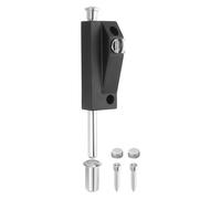 sourcing map Spring Loaded Latch Pin, Sliding Barrel Bolt Door Lock Heavy Duty Vertical Latch Door Lock Cane Bolts with Knob for Glass Gate Window Garage Barn [1Pcs, Matte Black]