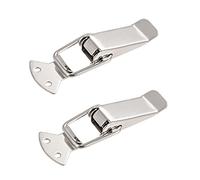 sourcing map Spring Loaded Toggle Latches, 110mm Length Iron Hasps Clamps for Case Box Trunk Catches, Pack of 2