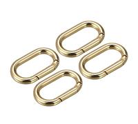 sourcing map Spring Oval Ring, 4Pcs 1.93 Inch Round Spring Snap Clip Trigger Spring Keyring Buckle for Bags Purses Keychain, Gold Tone