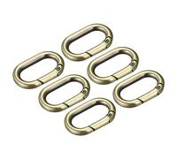 sourcing map Spring Oval Ring, 6Pcs 0.98 Inch Round Spring Snap Clip Trigger Spring Keyring Buckle for Bags Purses Keychain, Bronze