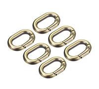 sourcing map Spring Oval Ring, 6Pcs 1.36 Inch Round Spring Snap Clip Trigger Spring Keyring Buckle for Bags Purses Keychain, Bronze