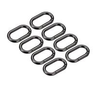 sourcing map Spring Oval Ring, 8Pcs 1.61 Inch Round Spring Snap Clip Trigger Spring Keyring Buckle for Bags Purses Keychain, Dark Grey