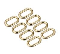 sourcing map Spring Oval Ring, 8Pcs 1.61 Inch Round Spring Snap Clip Trigger Spring Keyring Buckle for Bags Purses Keychain, Gold Tone