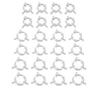 sourcing map Spring Ring Clasps, 24Pcs 12/16/18mm Stainless Steel Round Close Spring Ring Clasps Connectors for DIY Necklace Bracelets DIY, Silver Tone