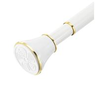 sourcing map Spring Tension Curtain Rod Adjustable 51-94.5 Inch 1" Dia No Drilling Tension Shower Curtain Rod Non-Slip Stainless Steel Rod for Curtain Doorway Closet Wardrobe, White Gold