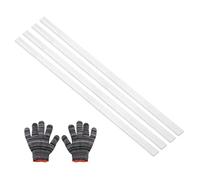 sourcing map Square Aluminum Flat Bar,0.08" Thickness 0.8" Width 16" Length Square 6061 Aluminum Bar Flat Plate with Gloves 2 x 20 x 407mm T6511 Solid New Mill Stock,4Set