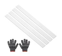 sourcing map Square Aluminum Flat Bar,0.08" Thickness 1" Width 10" Length Square 6061 Aluminum Bar Flat Plate with Gloves 2 x 25 x 254mm T6511 Solid New Mill Stock,4Set