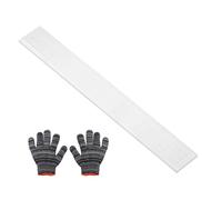 sourcing map Square Aluminum Flat Bar with Gloves 4 x 60 x 356mm | 0.16" Thickness 2.4" Width 14" Length Square 6061 Aluminum Bar Flat Plate T6511 Solid New Mill Stock