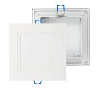 sourcing map Square Ceiling Cover Plate, Recessed Lights Hole Trim Plate Wall Hole Spring Mount Decorative Flat Cap Access Panel for Ceiling or Wall 4x4 Inch Openings, Matte White