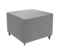 sourcing map Square Foot Stool Covers, Waterproof Footstool Slipcover with Elastic Band, Stretch Footstool Protector for Living Room Bedroom Fit 109-117cm/43-46inch, Light Grey