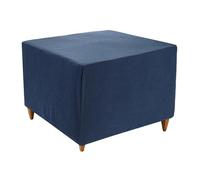 sourcing map Square Foot Stool Covers, Waterproof Footstool Slipcover with Elastic Band, Stretch Footstool Protector for Living Room Bedroom Fit 71-81cm/28-32inch, Navy Blue