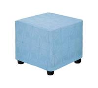 sourcing map Square Footstool Cover, Jacquard Polyester Stretch Footrest Slipcovers Footstool Protector for Living Room Bedroom Fit Length 33-45.7cm/13"-18", S-Large, Lake Blue