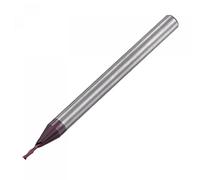 sourcing map Square Nose End Mill, 1mm Tip Dia Solid Carbide AlTiN Coated CNC Router Bits 2 Flute Spiral Milling Cutter HRC55 with 4mm Shank 50mm (2-inch) Length