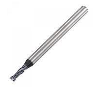 sourcing map Square Nose End Mill, 2.5mm Tip Dia Solid Carbide AlTiN Coated CNC Router Bits 2 Flute Spiral Milling Cutter HRC45 with 4mm Shank 50mm (2-inch) Length